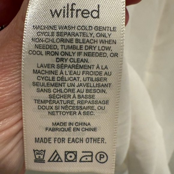 Wilfred white long sleeve sheer sleeves dress size 4 EUC - Picture 6 of 13